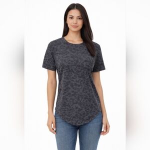 Old Navy Floral Patterned Gray Women's Top